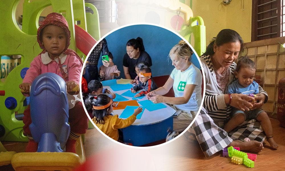 Shirley during her visit to one of the ECD centers